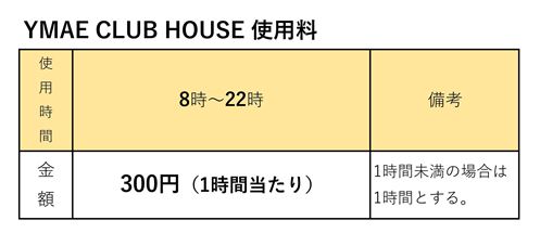 クラブハウス使用料