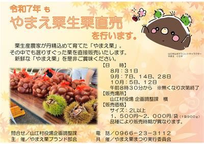 やまえ栗生栗直売チラシ