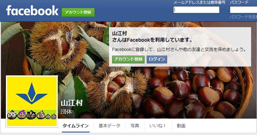 山江村Facebookページのスクリーンショット