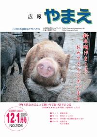 広報やまえ12‐1月 206号の表紙