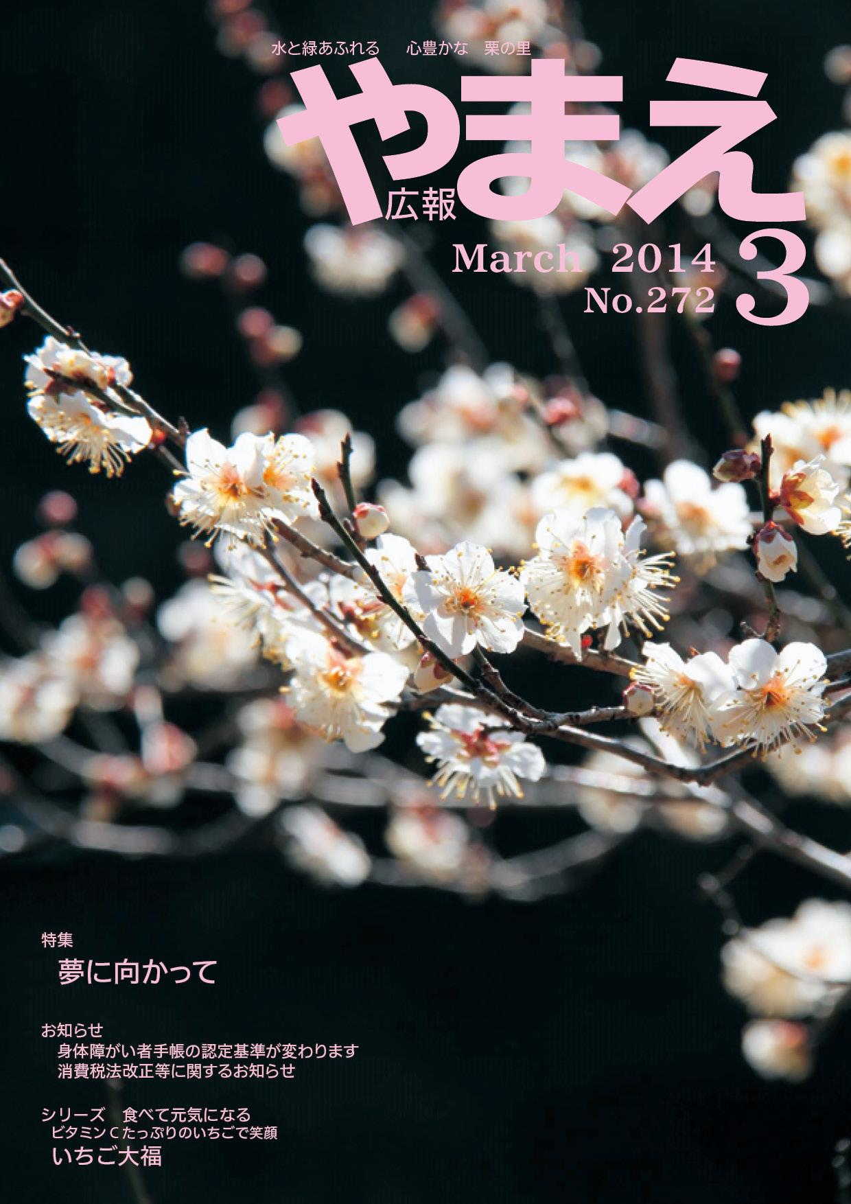 広報やまえ3月号の表紙